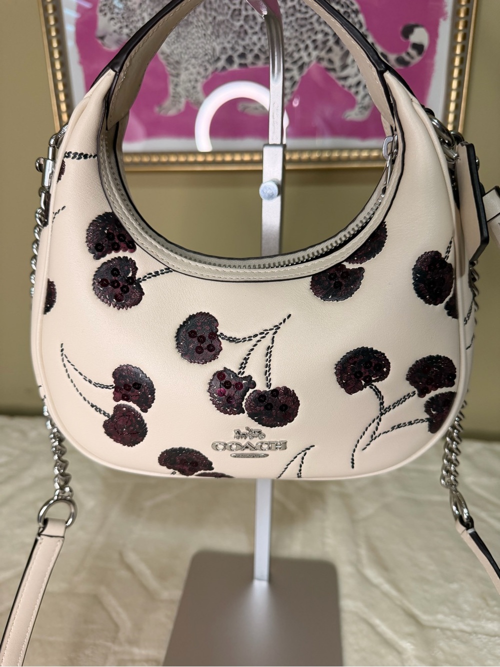 Coach Carmen Mini Crossbody Bag With Cherry Print NWT - Picture 2 of 16